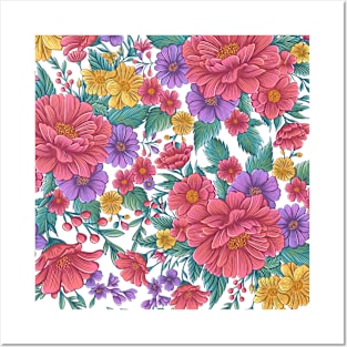 Colorful Flowers Posters and Art